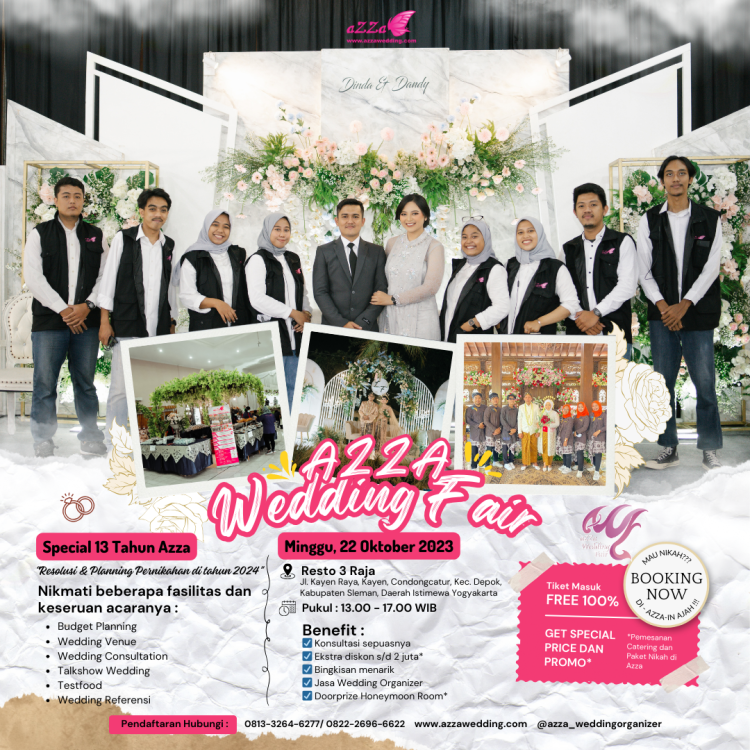 AZZA WEDDING FAIR PROMO PAKET NIKAH DAN CATERING JOGJA 2023 | Azza Wedding - Wedding Organizer & Paket Pernikahan Jogja